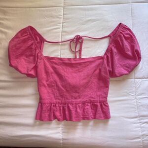 Shein Women's Pink Crop-top